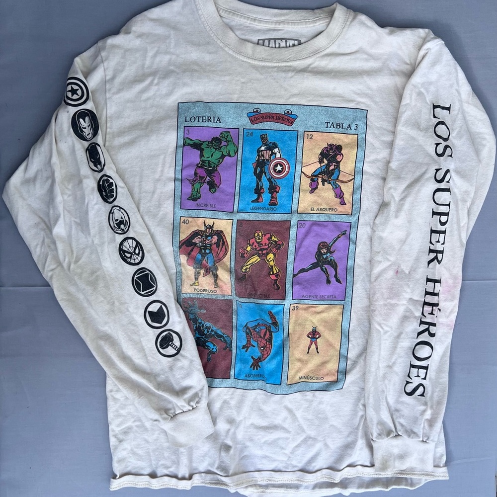 Marvel Cream Superhero Graphic Tee